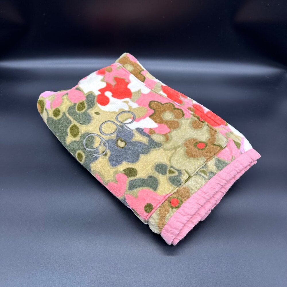 Flower Power Beach Towel Gap Kids Floral Pink Green Pocket Cotton Retro Style